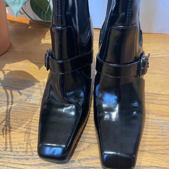 Sam Edelman Suzette Buckle Western Booties Black Size 7 - Picture 3 of 10